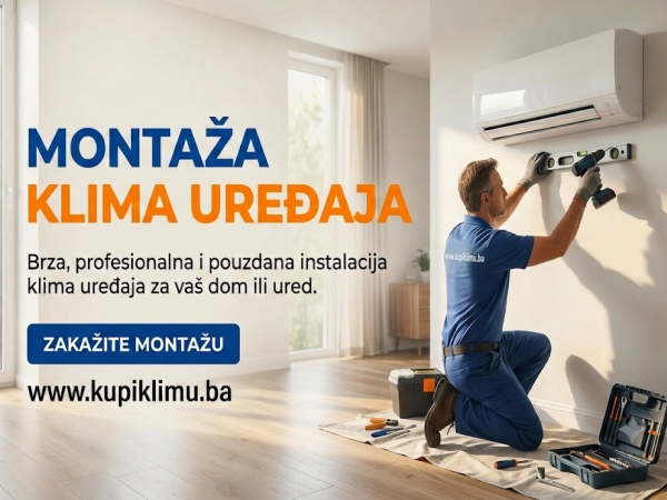 Montaža klima uređaja do 3,8 kW (9ka i 12ka)